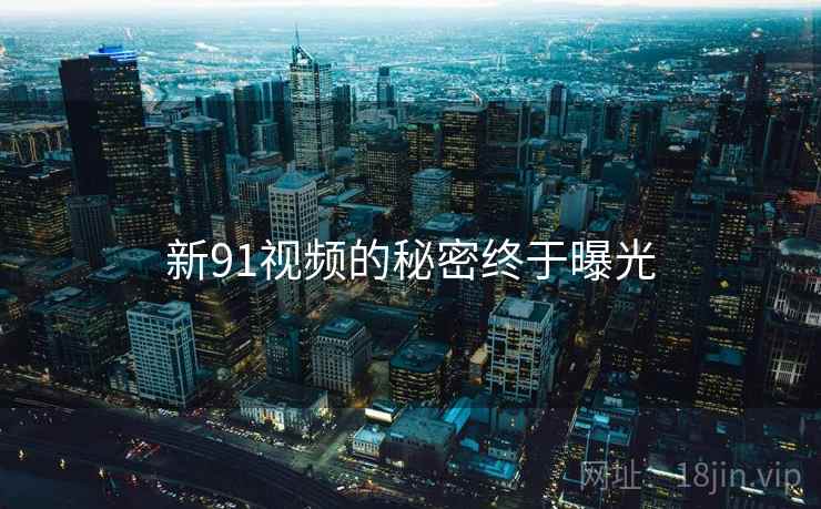 新91视频的秘密终于曝光