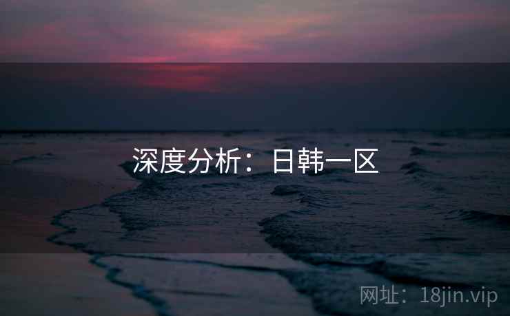 深度分析：日韩一区