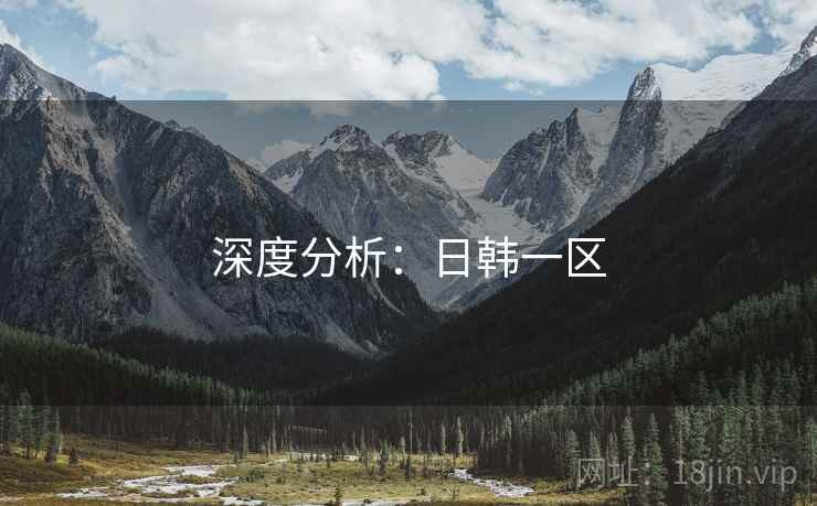 深度分析：日韩一区
