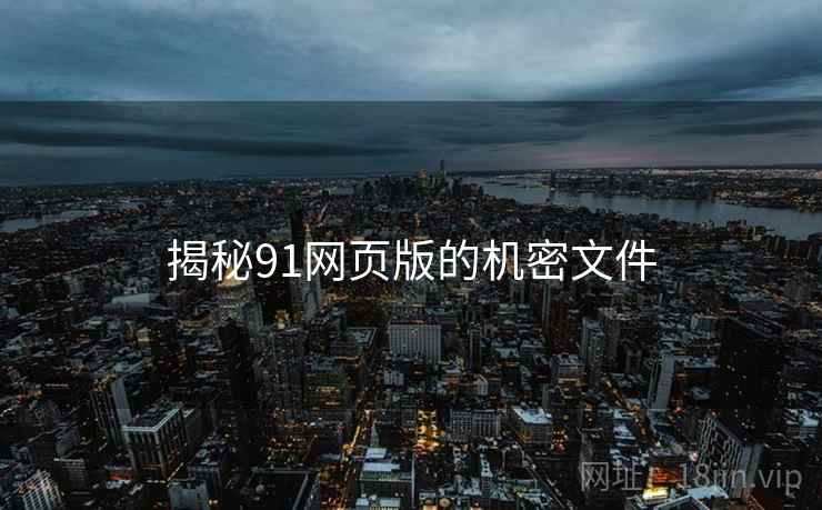 揭秘91网页版的机密文件