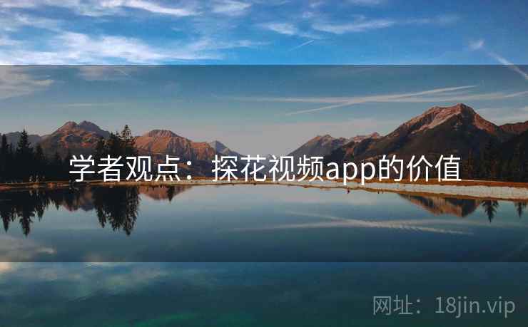 学者观点：探花视频app的价值